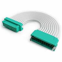 Harwin G125-MC11205L0-0300F Rectangular Cable Assemblies Gecko Cable Assembly, Male-to-Female (Female-to-Male), no latches, white 26 AWG cable, 300mm long, 6+6 contacts