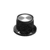 P&B PK90B1/4 Cylindrical Knob with Skirt STRT W/ KNRL W/ DOT