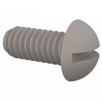 Essentra Components 010832R037 Round Slotted Round Slotted Screw, #8-32 Thread, 3/8 Lg