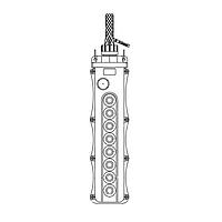 Molex 1301260300 Push Button Pendant 5058 W/ (4) 505SW-M PLASTIC PENDANT
