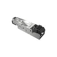 Amphenol Canada DRP10188220002 Modular Connectors / Ethernet Connectors Plug, Cat6A, Industrial RJ45,  straight , thermoplastic, 24-27 AWG,  6u"gold , w/o cover