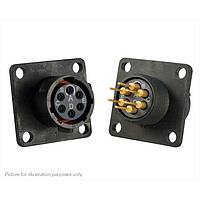 Eaton Souriau-Sunbank UTS010D6S Receptacles 6P SQ FLANGE SOCKET RECEPTACLE SIZE 10D