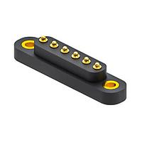 Mill-Max 858-22-006-80-011101 Spring-Loaded Spring-Loaded Header VertMt Sldrless 6Pi