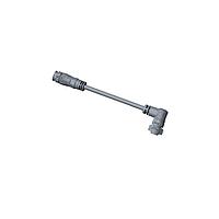 Amphenol LTW AB-BB02ML-BBBR-QD002 Sensor Cables / Actuator Cables X-Lok, Standard Size, Plastic, 10A, 02 pins, Male Connector, Male Contact, Right Angle-to-Straight, Push Lock, Overmolded Double Ended, Length 2000mm, IP68