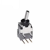 NKK Switches B19HH Toggle Switches ON-OFF(ON) .248 FLAT RIGHT ANGLE PC .4VA