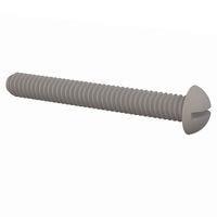 Essentra Components 012520R200 Round Slotted Round Slotted Screw, 1/4-20 Thread, 2 Lg