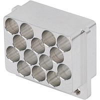 Amphenol SV Microwave 9321-80035 Backplane Modules SMPM 14 PORT ALUMN BACKPLANE