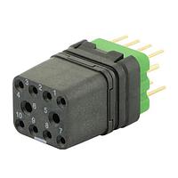 Eaton Souriau-Sunbank 8MQ2M9910UB046S Modular Connectors - Push Pull MQuick module, unsealed, with female straight PCB contacts, tin lead plated, delivered with cap