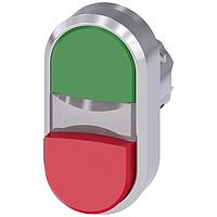 SIEMENS A6X30140802 Flat/Raised Button TWIN PUSHBUTTON. GREEN. RED