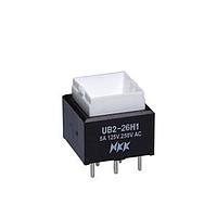 NKK Switches UB226SKW035D Pushbutton Switches DPDT ON-ON AMBER LED PC BODY ONLY 6A