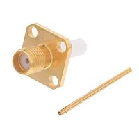 Radiall R125413000W Panel Receptacles SMA / ADJUSTABLE SQUARE FLANGE JACK RECEPTACLE WITH CYLINDRICAL CONTACT