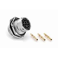 Amphenol SINE Systems RT00164SNH03 Standard Circular Connector Wall Mtg Recpt, Socket with silicone seal