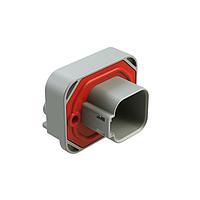 Amphenol SINE Systems AT13-6P-BM01GRY Connectors RA Flng Mnt PCB Rcpt 6POS Gry Gld Cont