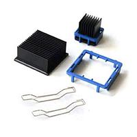Aavid EA-330-H095-T710 Component Extruded Heat Sink, BGA Clip Attach, 33x33mm, 9.5mm Heat Sink Height, T710 TIM