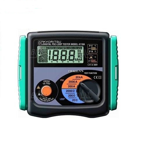 Technician handling an electrical loop meter during inspection and repair