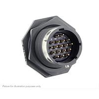 Eaton Souriau-Sunbank UTGX714E18P Receptacles Jam nut receptacle, without backshell, with 18 male solder contacts, IP68/69K in unmated conditions