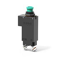 E-T-A Circuit Breakers 9510-G213-P1F0-Z0R2G1-702 Simulator Switch Single pole, miniaturised aircraft simulator switch with extremely fast magnetic trip time. Blade, screw and wire wrap terminals. Aircraft style threadneck and push/pull button with white trip indicator ring. Current rating marked on