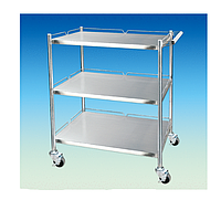 SciLab SL.Car7023 Stainless-steel Heavy-duty Cart (3 shelves, 1 handel, 90×45×h95cm)