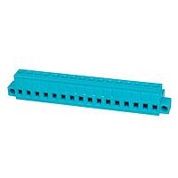 Same Sky (formerly CUI Devices) TBP01P1W-508-16BE Plugs Terminal block, pluggable, w screw lock, 5.08, plug, 16 pole, blue
