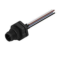 Wurth Elektronik 643411100405 Plugs WRCIRC M12  Screw  Coding A  Panel + Wires Panel + Wires Plastic with Front Panel Nut M16 Male connector, polarity 5