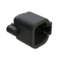 Amphenol SINE Systems ATP04-4P-BM11 Connectors 4 Position, PCB Receptacle, Pin, Board Mount, 180 Straight, Screw Boss, Gold Contact Plated, No Potting, Black