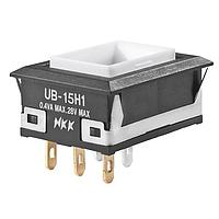 NKK Switches UB15NKG015F Pushbutton Switches RECT ON(ON) GRN LED SOLDER LUG BODY ONLY