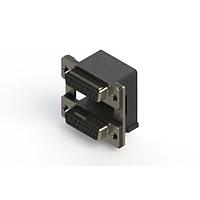 EDAC 662-015-364-008 Dual Port D-Sub Connectors Right-angle Dual Port D-Sub Connector
