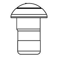 OTTO HP7-DF15321 Pushbutton Switch 18" FlushDome Potted 26 AWG Leads Black