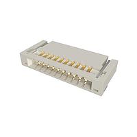 Amphenol FCI 10051922-1010EHLF Connectors 0.50mm Flex Connector, VLL Series, 10 Position, Lower Side Contact, Side Entry Surface Mount ZIF Connector, Halogen-free & Lead Free Type.