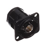 Switchcraft EHBNC2RB Circular DIN Connectors EH Series 75 Ohm BNC Female Feedthru Jack, Isolated, Recessed Front - Black Finish