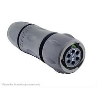 Eaton Souriau-Sunbank UTSX6JC10E6S Plugs Plug, with cable gland backshell, with 6 female solder contacts, IP68/69K in unmated conditions