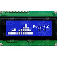 Matrix Orbital LK204-25-WB-V LCD Character Display Modules 20x4 Wht Txt Blu B/G Ext Volt 25 key