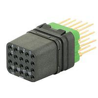 Eaton Souriau-Sunbank 8MQ2M2022UBS046S Modular Connectors - Push Pull MQuick module, unsealed, with female straight PCB contacts, delivered with cap