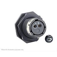 Eaton Souriau-Sunbank UTGX712D2S32 Receptacles Jam nut receptacle & hold down clips,without backshell, with 2 female PCB contacts, IP68/69K in unmated conditions