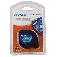 DYMO 63020748 LetraTag Green Plastic Tape (12mm x 4m)