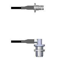 Amphenol Custom Cable Q-0801S0008007i RF Cable Assemblies BNC-SJB/N-RJB RG58 7I