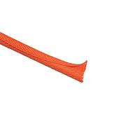HellermannTyton 170-03234 Spiral Wraps, Sleeves, Tubing & Conduit Braided Sleeving, Woven Convoluted Wrap, 5/8" Dia, PET, Orange, 100.0 ft/reel