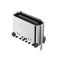 GCT (Global Connector Technology) USB4140-GF-0170-C Charging USB C Rec GF Vert 6P SMT 1.7mm TH stakes H 6.5mm