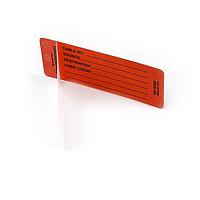 HellermannTyton CTA0753X2 Self-Laminating Tag Self-Laminating Tag, Adhesive, Generic Write-On, Blank Lines, 3.0" x .75", Orange, 25/pkg