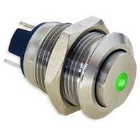 E-Switch PV0H240SS-321 Anti-Vandal ANTI-VANDAL, 2A 36VDC, SPST Off-(On), Panel Mount, Front Solder