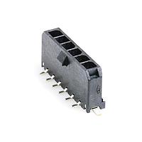 Molex 43650-0625 Shrouded 3MM SR V 6P SMT HDR AU W/SOLDER TAB