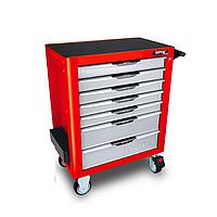 TOPTUL GE-30818 W/7-Drawer Tool Trolley (308 pcs; Red)
