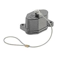 HARTING 09400035414 Cover 3A HPR Hood Cover, Screw Locking, with lanyard, chromated
