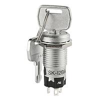NKK Switches SK12BAW01/C-UL Keylock Switches ON-ON 1 POSITION KEY REMOVABLE W/CUL