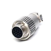 Hirose Electric JR16PK-10S(71) Connectors 10P STRT PLUG SCKT ALUMINUM CON SCRW LK