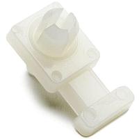 HellermannTyton LKCRF19H4 Cable Tie Mounts Low Profile Rivet Mount, 0.938'' x .47'', 0.25'' Hole, Max Pan .134'', T18-T50 Ties, 500/pkg