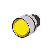 EAO 46-2234.31G0.000 Round Actuator, oe 22.3 mm, oe 29,5 mm, flush, illuminative, Yellow, Plastic, transparent, round, Silver, Metal, Maintained, IP65, IK03