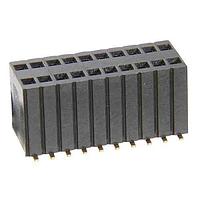 Harwin M52-5150545 Socket Assembly DIL,Vert Socket,SMT 5P,Double Row, Gold