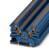 PHOENIX CONTACT 1079006 Feed Through Terminal Block Push-In Term Block Blue Quattro