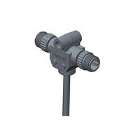 Amphenol LTW PB-050500-MM0-TSA01 Sensor Cables / Actuator Cables Circular Metric Connector, T Cable, Plastic, B Coding, 4A, 05 pins, (End 1) Male Male, (End 2) Male Male, Screw Thread, Length 1000 mm, IP68 Mated